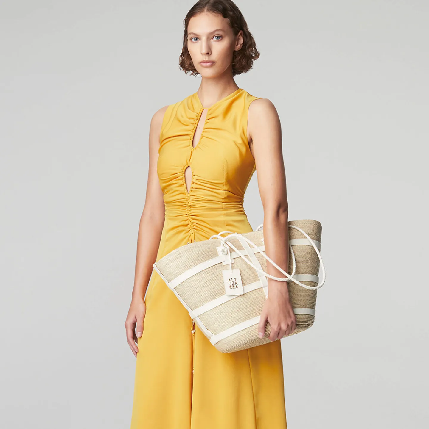 Altuzarra Handbags*Watermill' Bag Large Natural/White