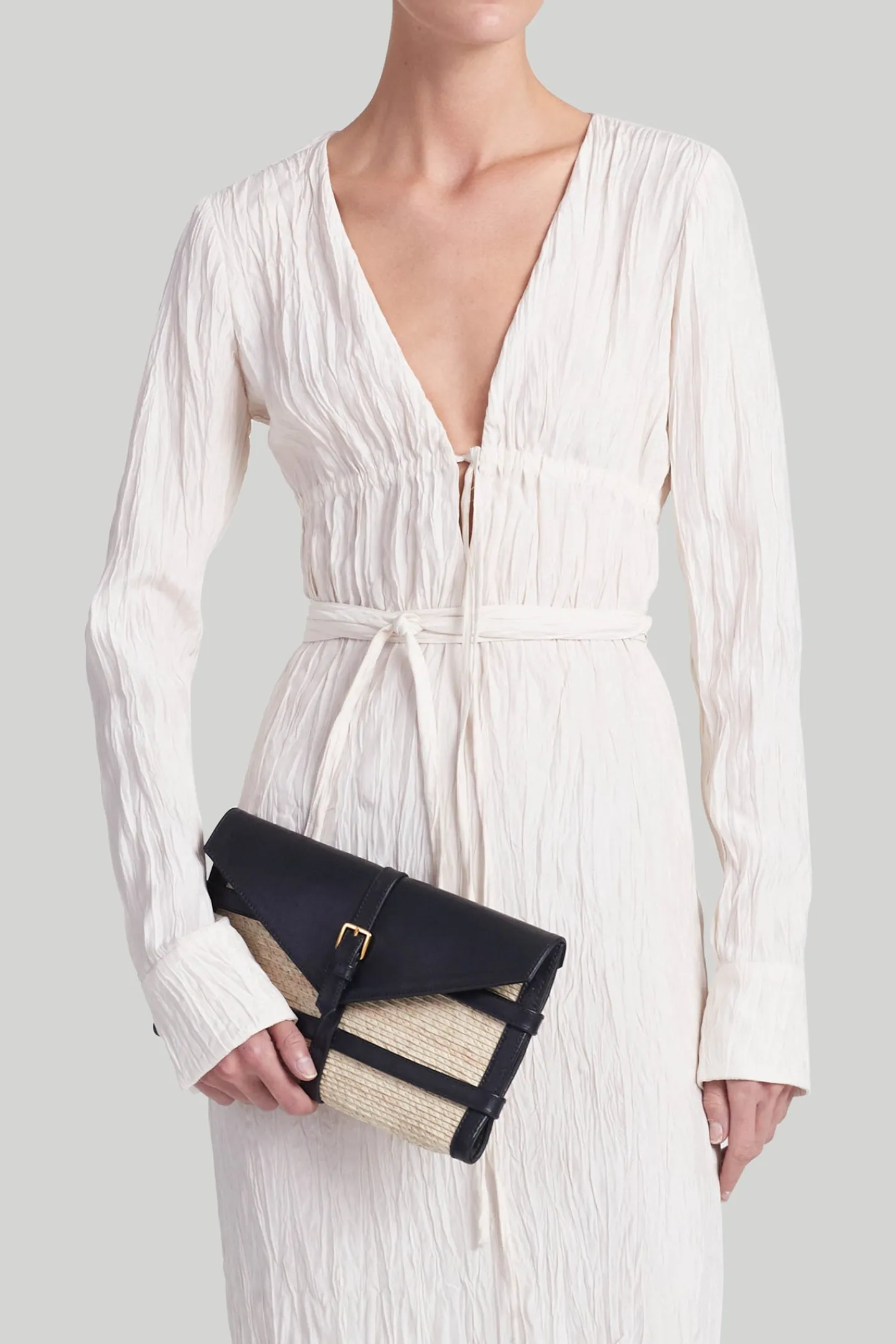 Altuzarra Handbags*Watermill Envelope Natural/Black