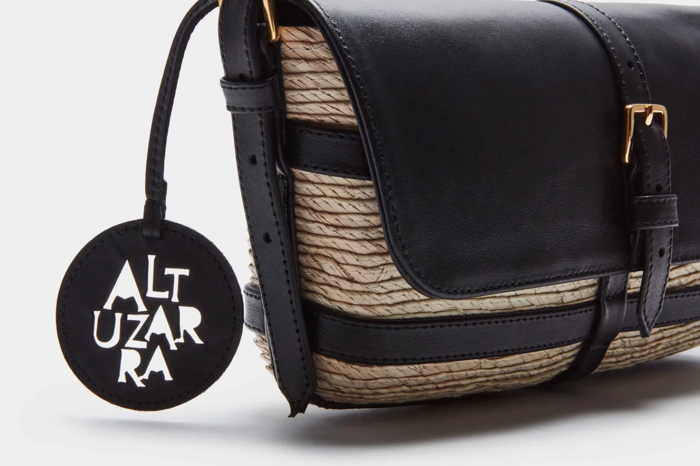 Altuzarra Handbags*Watermill Shoulder Leather Flap Natural/Black