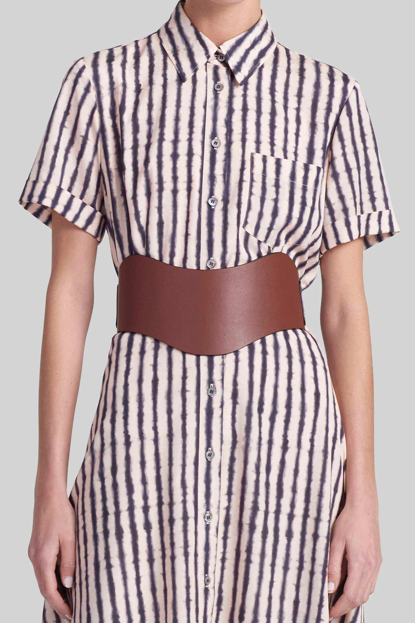 Altuzarra Belts*Reversible Corset Belt Black/Woody
