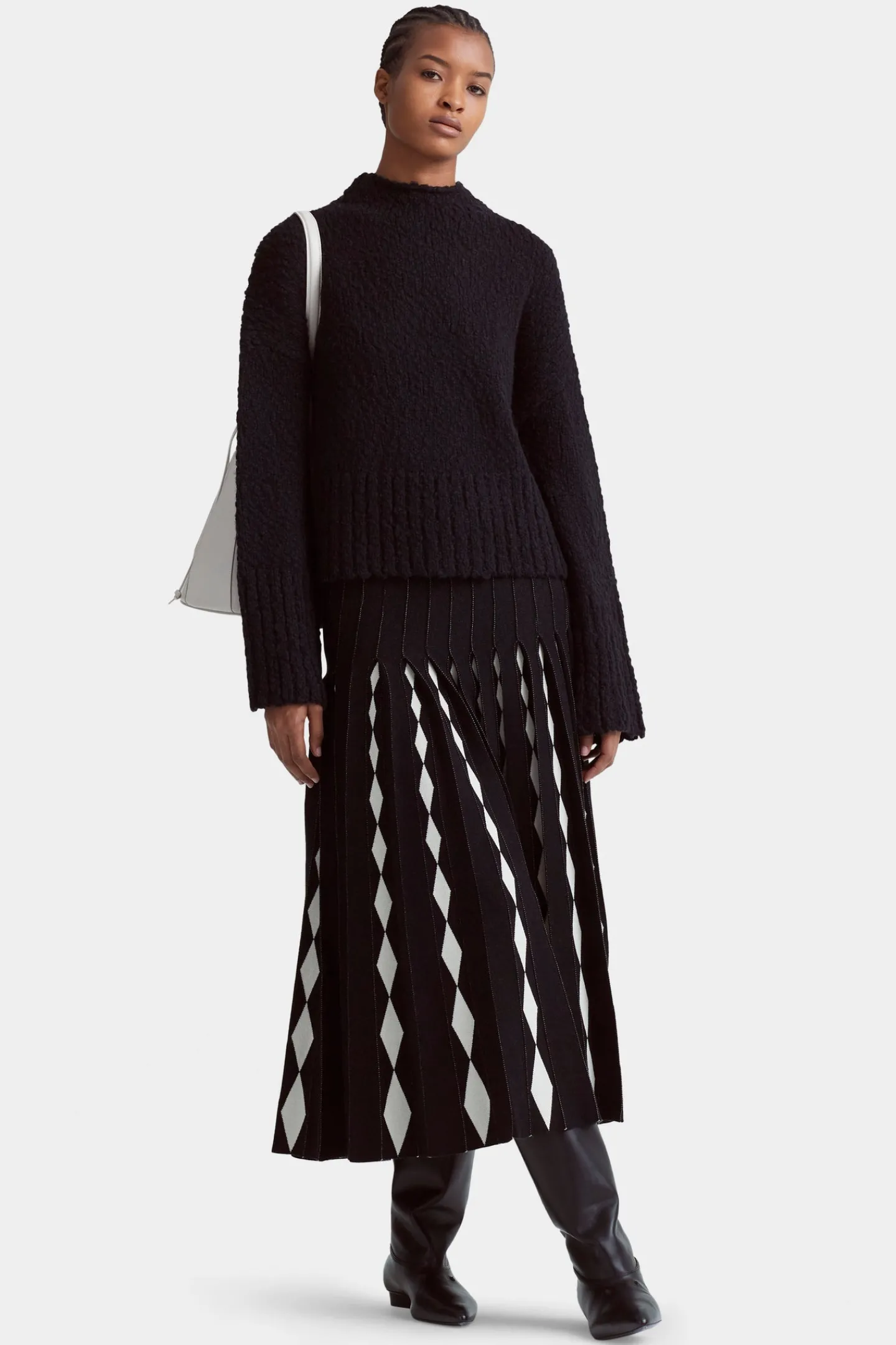 Altuzarra Knitwear*Cortes Skirt Black/Tapioca