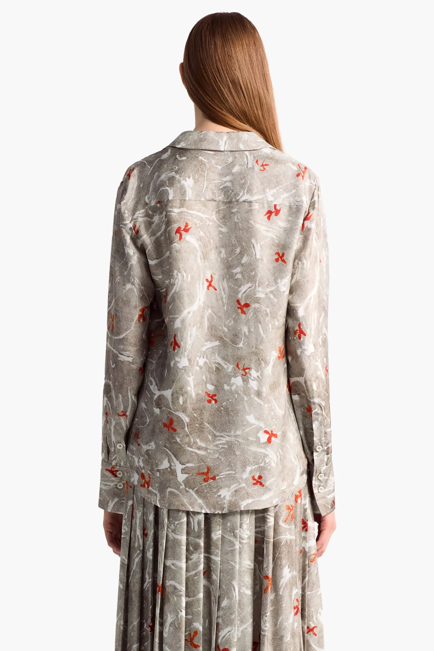 Altuzarra Tops*Chika Top SmokedGlassMarbled